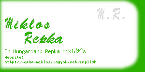 miklos repka business card